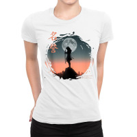 Futuristic Ghost Samurai Japanese Cyberpunk Samurai Warrior Tank Top Ladies Fitted T-shirt | Artistshot