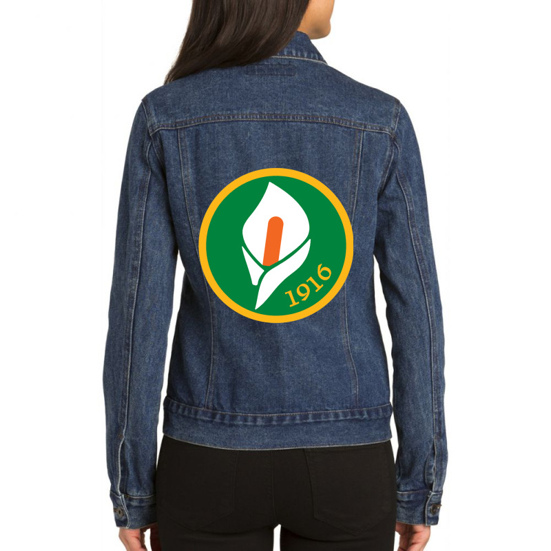 Easter Rising  1916  Easter Lily Ladies Denim Jacket | Artistshot