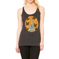 Love Paris Hearts Eiffel Tower Butterfly France Love French Long Sleev Racerback Tank | Artistshot