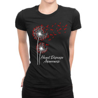 Dandelion Go Red Ribbon Heart Disease Awareness Month Women T Shirt Ladies Fitted T-shirt | Artistshot