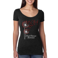 Dandelion Go Red Ribbon Heart Disease Awareness Month Women T Shirt Women's Triblend Scoop T-shirt | Artistshot