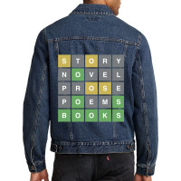 Story Novel Porose Poems Books Wordle Men Denim Jacket | Artistshot