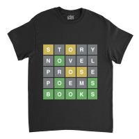 Story Novel Porose Poems Books Wordle Classic T-shirt | Artistshot