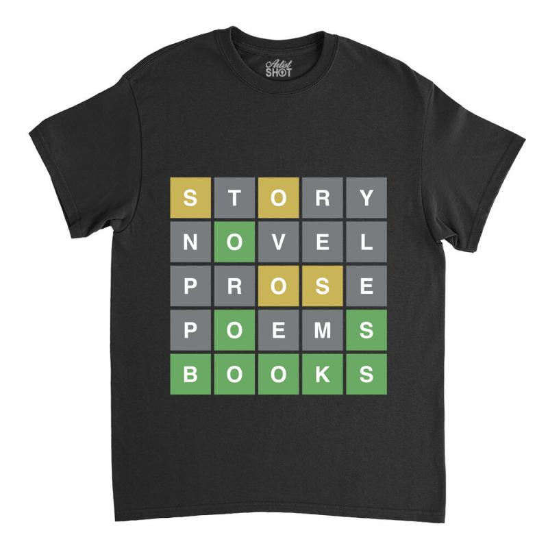 Story Novel Porose Poems Books Wordle Classic T-shirt by cm-arts | Artistshot