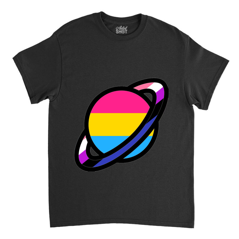 Planet Pauid  Genderfluid Panual Pride Saturn Classic T-shirt by cm-arts | Artistshot