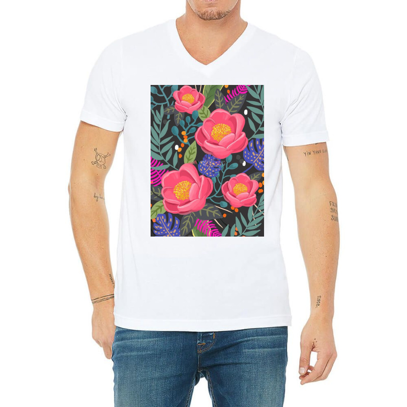 Garden V-Neck Tee by Amyts | Artistshot