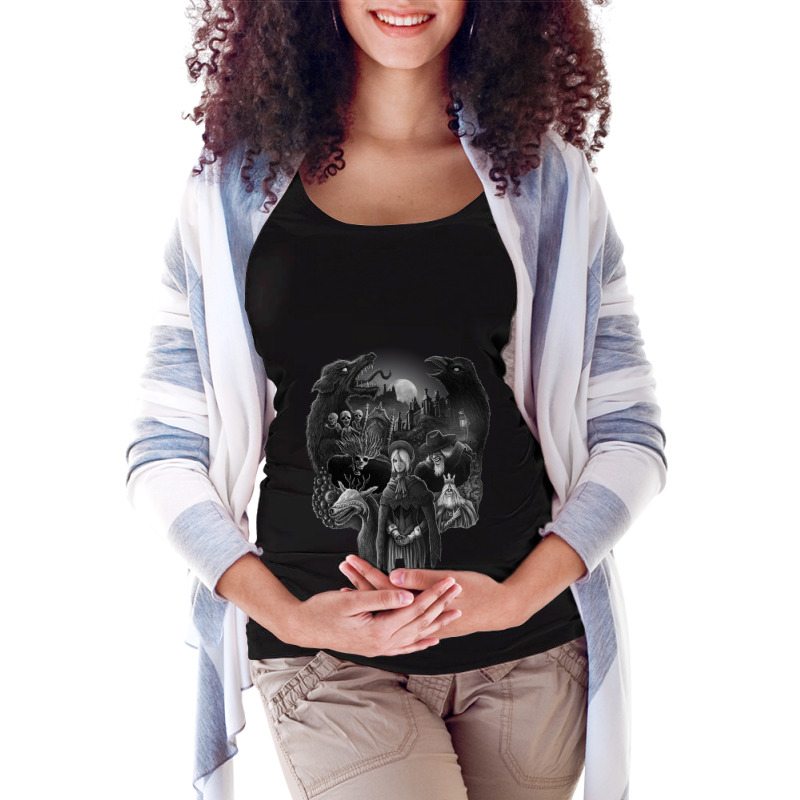 Bloodborne Skull Maternity Scoop Neck T-shirt by cm-arts | Artistshot