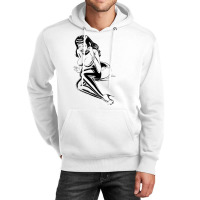 On The Phone Sexy Big Titty Lingerie Pinup Girl T Shirt Unisex Hoodie | Artistshot