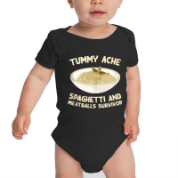 Tummy Ache Spaghetti And Meatballs Survivor Funny Tank Top Baby Bodysuit | Artistshot