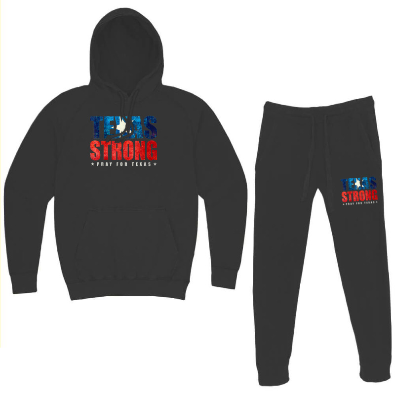 Texas Strong Pray For Texas Flag Map Hoodie & Jogger Set | Artistshot