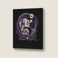 Funny Nightmare Before Christmas Valentines Jack True Love Portrait Canvas Print | Artistshot