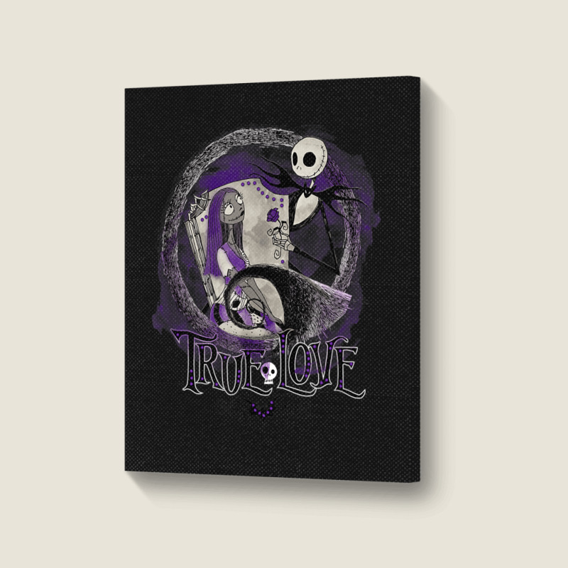 Funny Nightmare Before Christmas Valentines Jack True Love Portrait Canvas Print | Artistshot