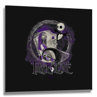 Funny Nightmare Before Christmas Valentines Jack True Love Metal Print Square | Artistshot