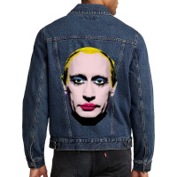 Banned In Russia Putin In Drag Men Denim Jacket | Artistshot