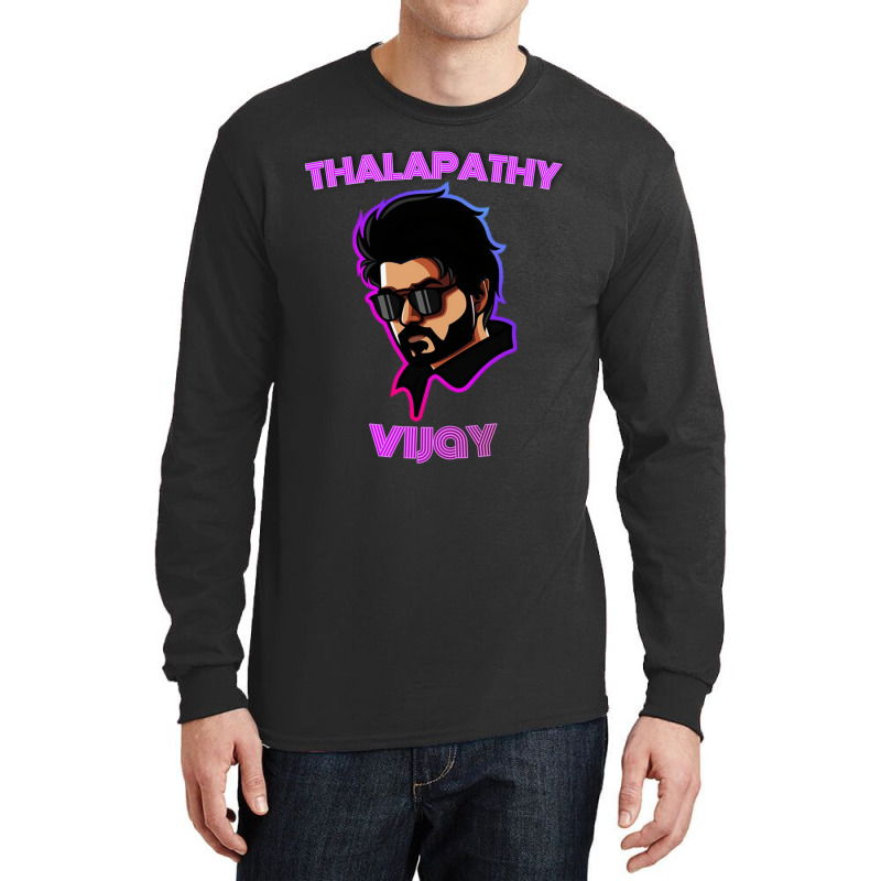 Master Thalapathy Vijay Illustration Triblend Long Sleeve Shirts by cm-arts | Artistshot