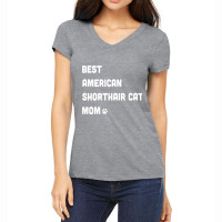 Best American Shorthair Cat Mom Funny Long Sleeve T Shirt Women's V-neck T-shirt | Artistshot