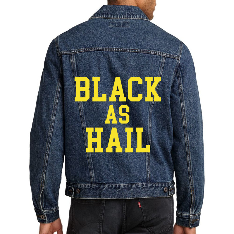 Black As Hail Men Denim Jacket by cm-arts | Artistshot