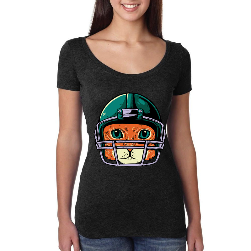 Player Cat Women's Triblend Scoop T-shirt by cm-arts | Artistshot