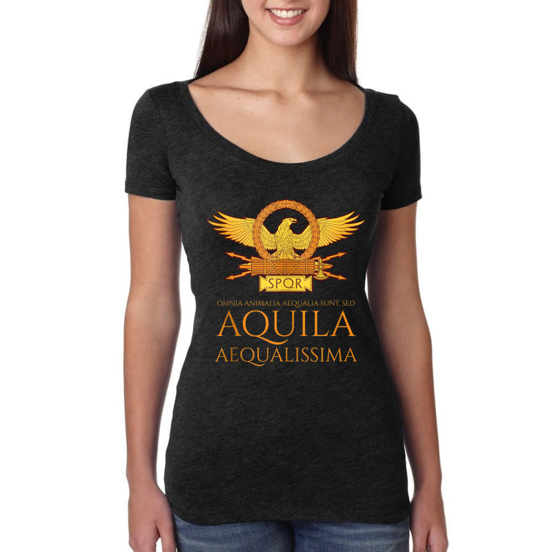 Ancient Rome   Latin Language   The Eagle Is The Most Equal Tank Top Women's Triblend Scoop T-shirt by cm-arts | Artistshot