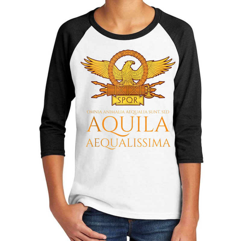 Ancient Rome   Latin Language   The Eagle Is The Most Equal Tank Top Youth 3/4 Sleeve by cm-arts | Artistshot