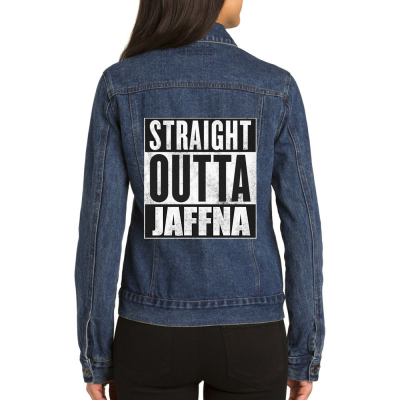 Straight Outta Jaffna Ladies Denim Jacket by cm-arts | Artistshot