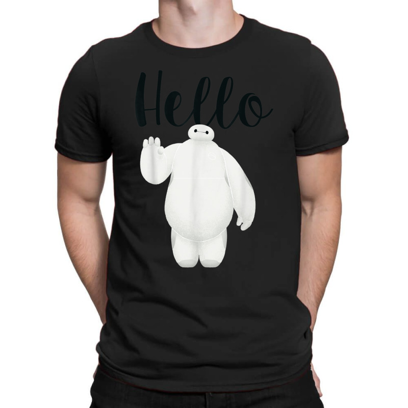 Funny Big Hero 6 Baymax Wave Hello Graphic T-shirt | Artistshot