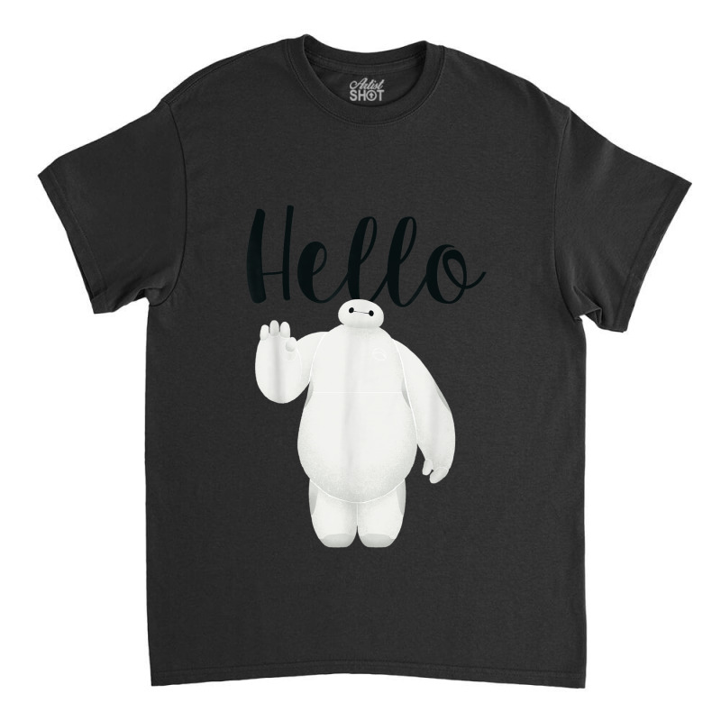 Funny Big Hero 6 Baymax Wave Hello Graphic Classic T-shirt | Artistshot