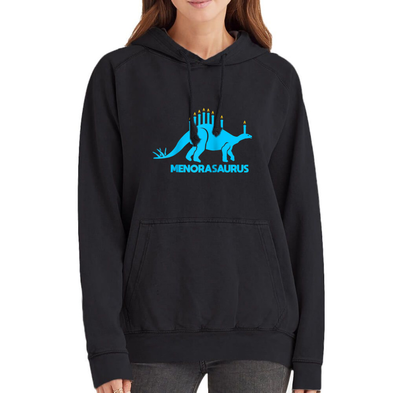 Funny Hanukkah Shirt Dinosaur Stegosaurus Dino Menorah Raglan Baseball Vintage Hoodie | Artistshot