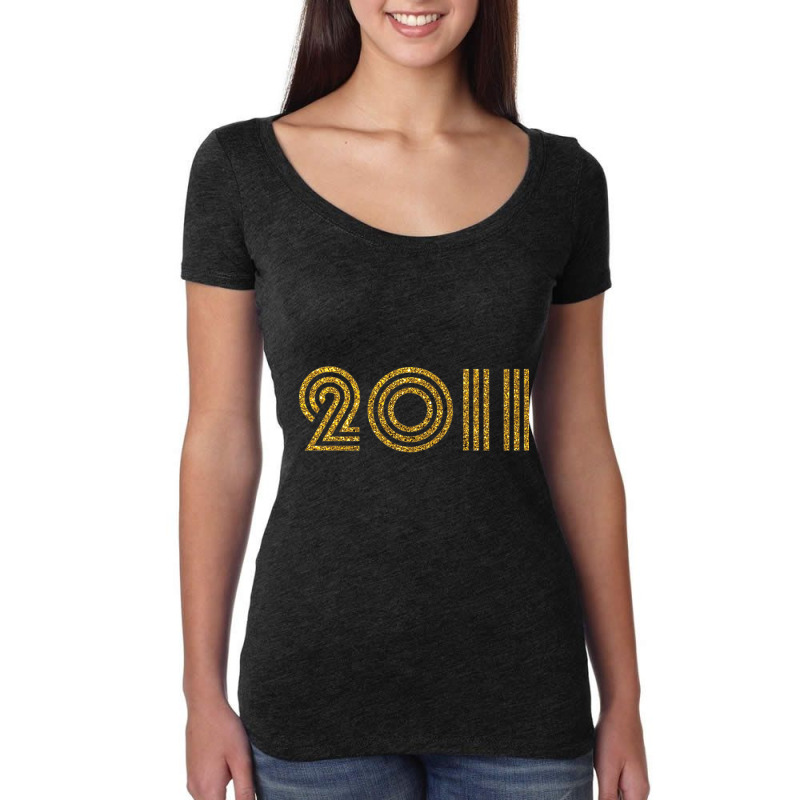 2011   Birth Year Milestone Birthday Retro Funk Disco Premium T Shirt Women's Triblend Scoop T-shirt by cm-arts | Artistshot