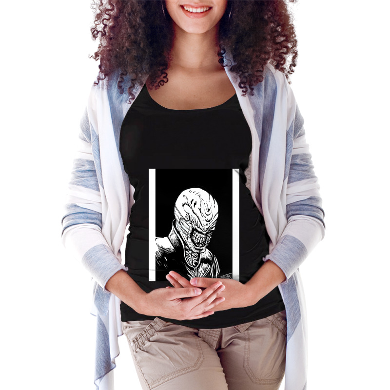 Hellraiser Cenobite Chatterer Graphic Maternity Scoop Neck T-shirt by cm-arts | Artistshot