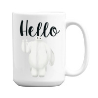 Funny Big Hero 6 Baymax Hello Wave Graphic 15 Oz Coffee Mug | Artistshot