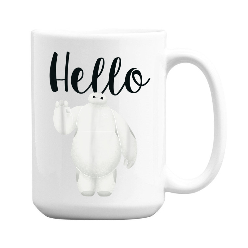 Funny Big Hero 6 Baymax Hello Wave Graphic 15 Oz Coffee Mug | Artistshot