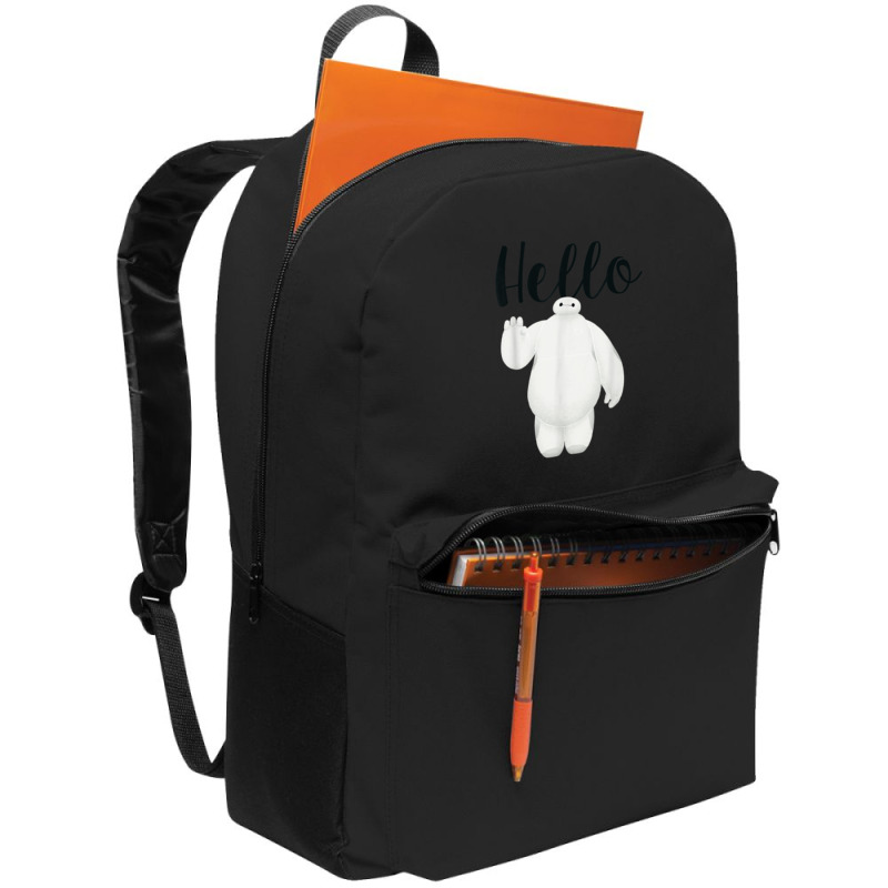 Funny Big Hero 6 Baymax Hello Wave Graphic Backpack | Artistshot