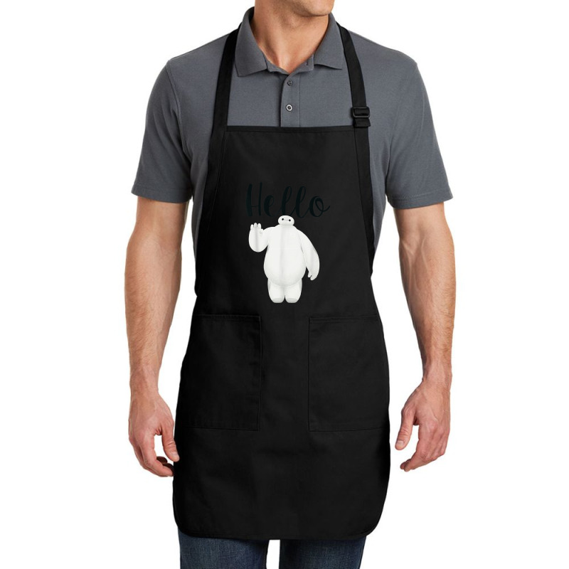 Funny Big Hero 6 Baymax Hello Wave Graphic Full-length Apron | Artistshot