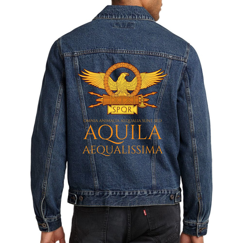 Ancient Rome   Latin Language   The Eagle Is The Most Equal Premium T Men Denim Jacket by cm-arts | Artistshot