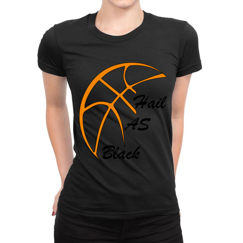 Black As Hail Michigan Ladies Fitted T-Shirt by cm-arts | Artistshot