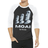 Rapa Nui Moai Easter Islands Statue Heads Mystery 3/4 Sleeve Shirt | Artistshot