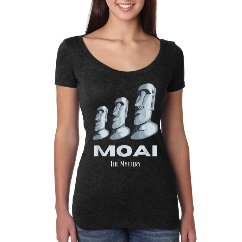 Rapa Nui Moai Easter Islands Statue Heads Mystery Women's Triblend Scoop T-shirt | Artistshot