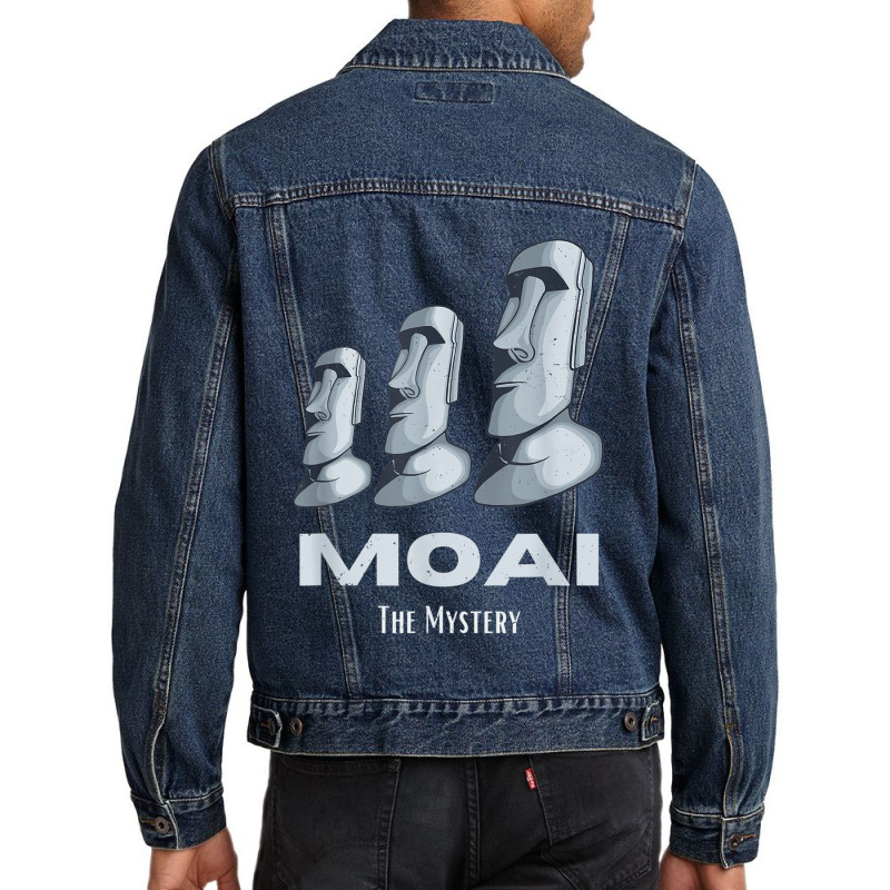 Rapa Nui Moai Easter Islands Statue Heads Mystery Men Denim Jacket | Artistshot