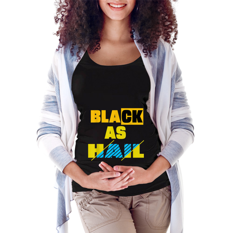 Black As Hail Michigan  (2) Maternity Scoop Neck T-shirt by cm-arts | Artistshot