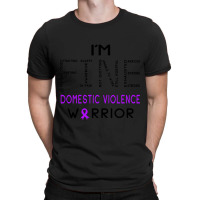 Im Domestic Violence Warrior  Im Fine Fitted T-shirt | Artistshot