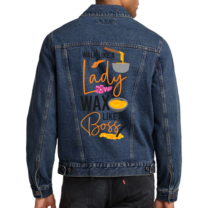 Cute Esthetician Skincare Beautician Waxing Skin Therapist Long Sleeve Men Denim Jacket | Artistshot