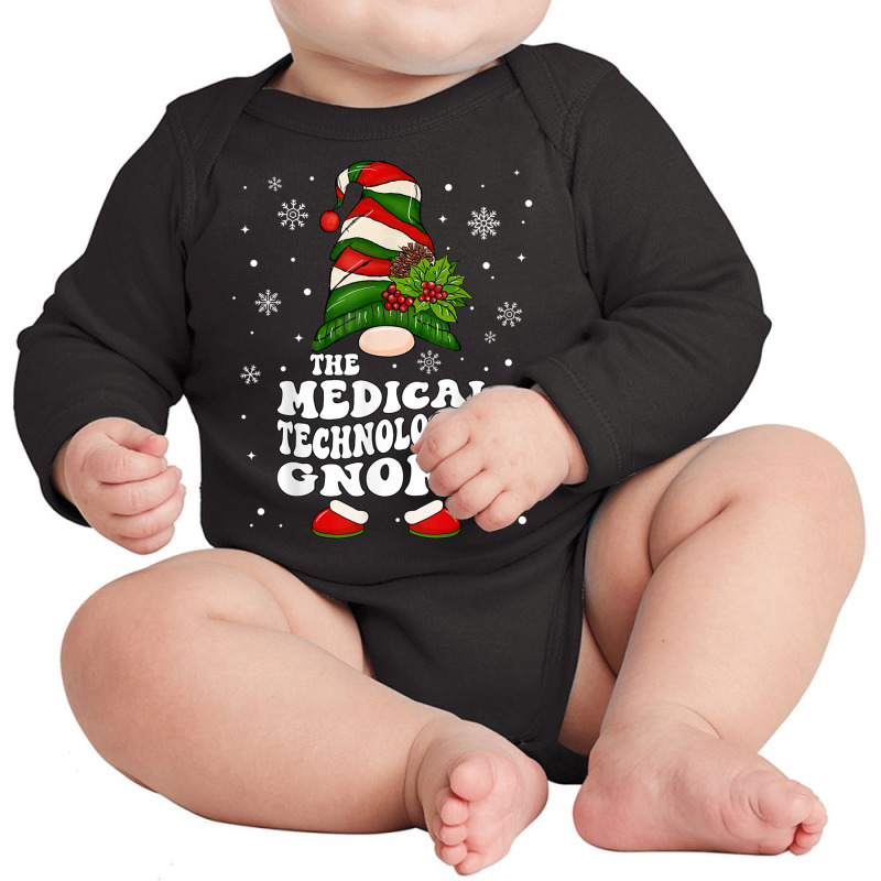 Medical Technician Gnome Emergency Worker Christmas Pajama T Shirt Long Sleeve Baby Bodysuit | Artistshot