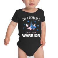 Unicorn Diabetes Warrior, Diabetes Awareness T Shirt Baby Bodysuit | Artistshot