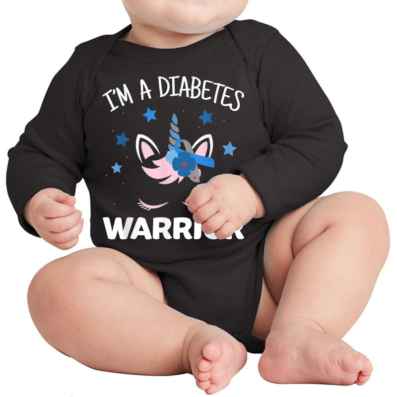 Unicorn Diabetes Warrior, Diabetes Awareness T Shirt Long Sleeve Baby Bodysuit by cm-arts | Artistshot