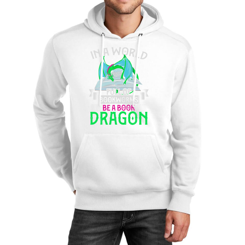 Reading Librarian Bookworm Dragon Funny Book Dragon Unisex Hoodie by miliahpullom | Artistshot