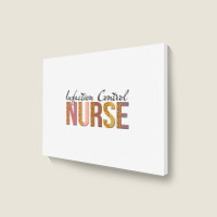 Leopard Infection Control Nurse Print For Nursing Student Long Sleeve Landscape Canvas Print | Artistshot