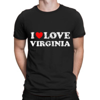 Distressed Grunge Worn Out Style I Love Virginia Tank Top T-shirt | Artistshot