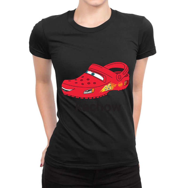 Lightning Mcqueen Croc Ladies Fitted T-Shirt by cm-arts | Artistshot