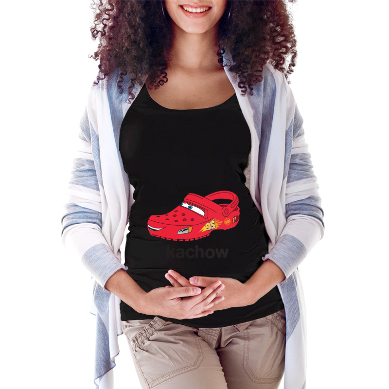 Lightning Mcqueen Croc Maternity Scoop Neck T-shirt by cm-arts | Artistshot